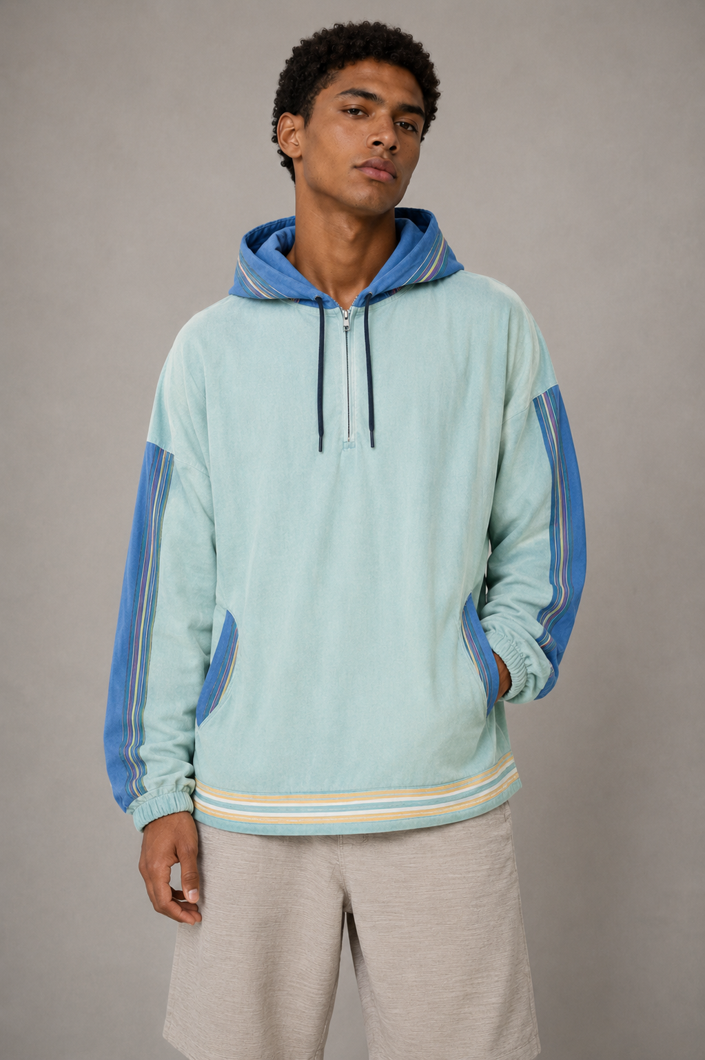 Blue Zip-up Hoodie